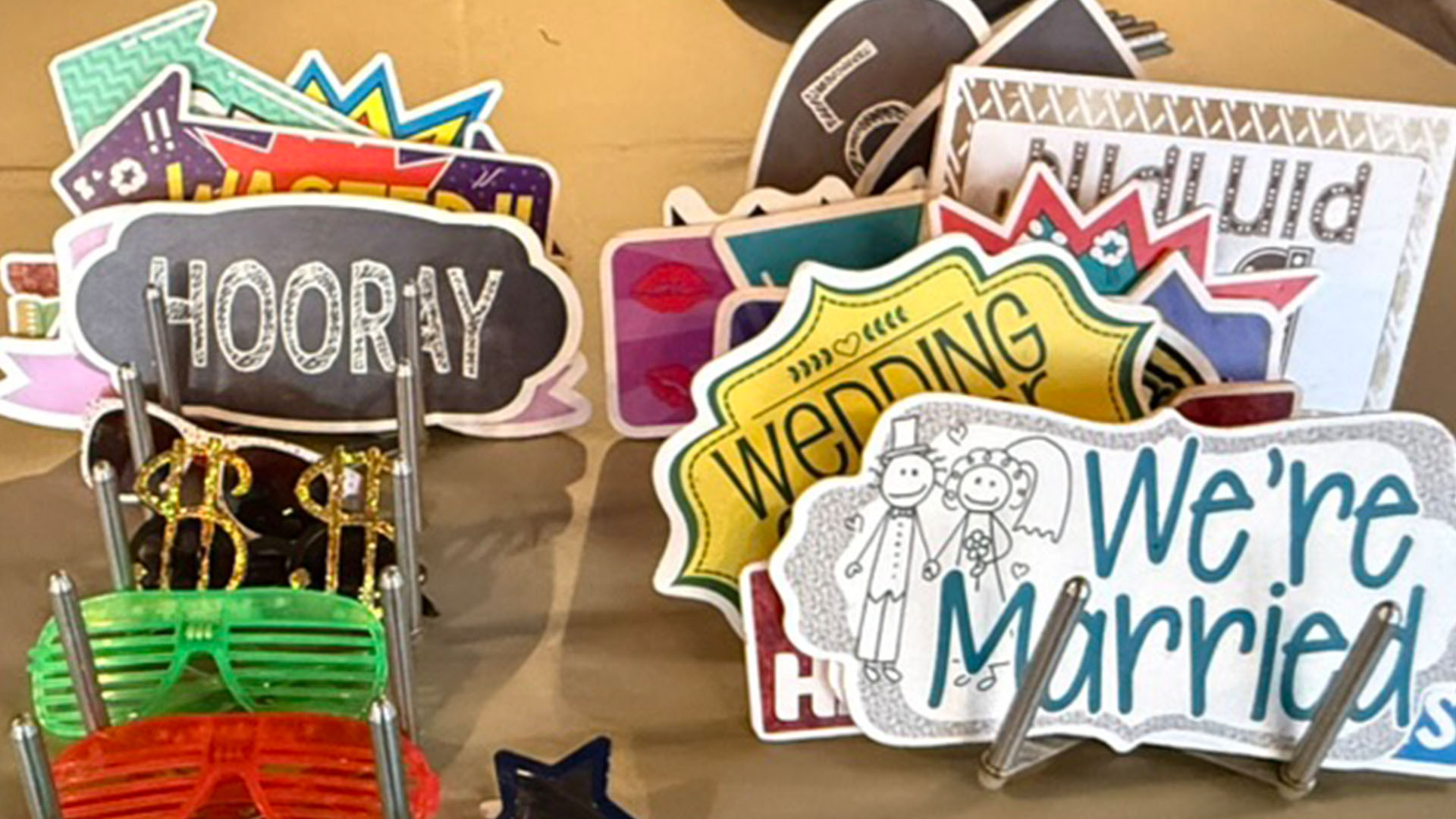 Fun props for Sweet 16 photobooth